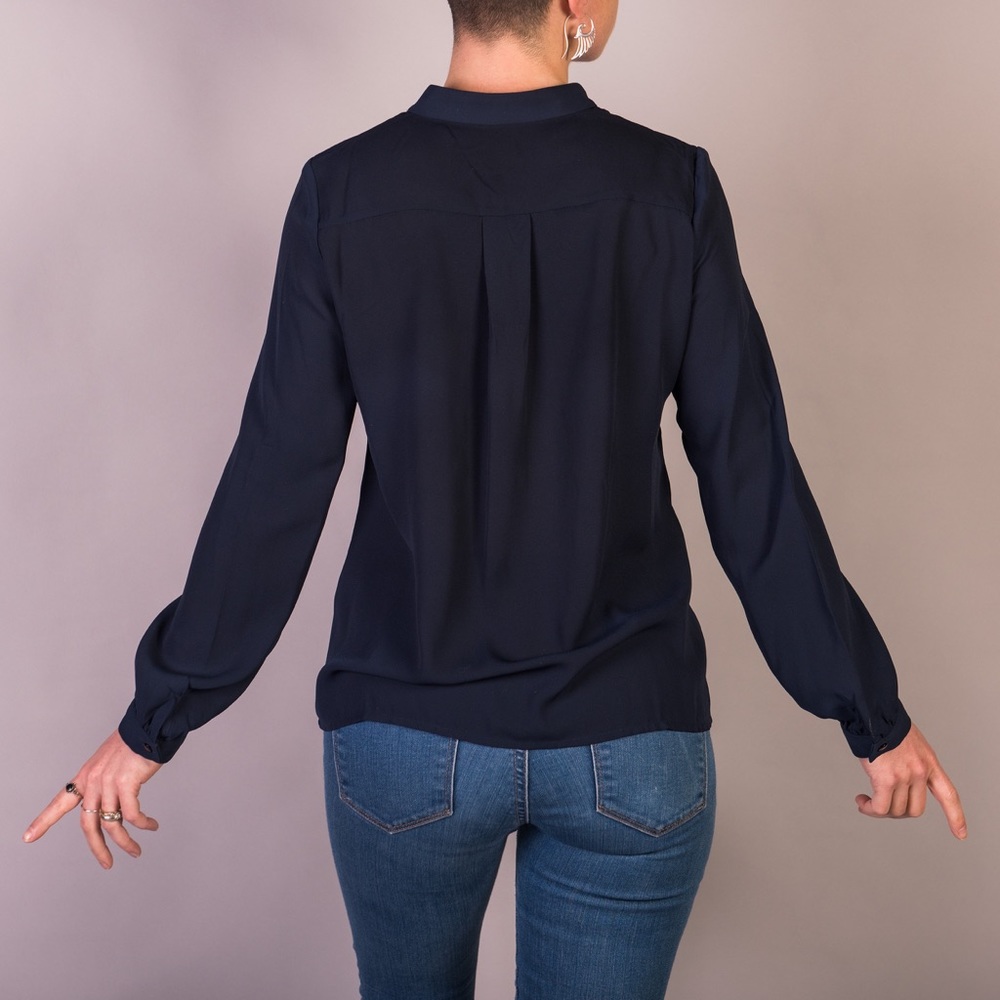 Navy Spring Blouse - Picture 3 of 6